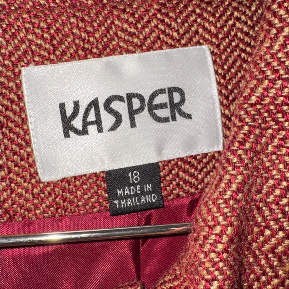 Kasper Rust Double-Breasted Jacket - image 2